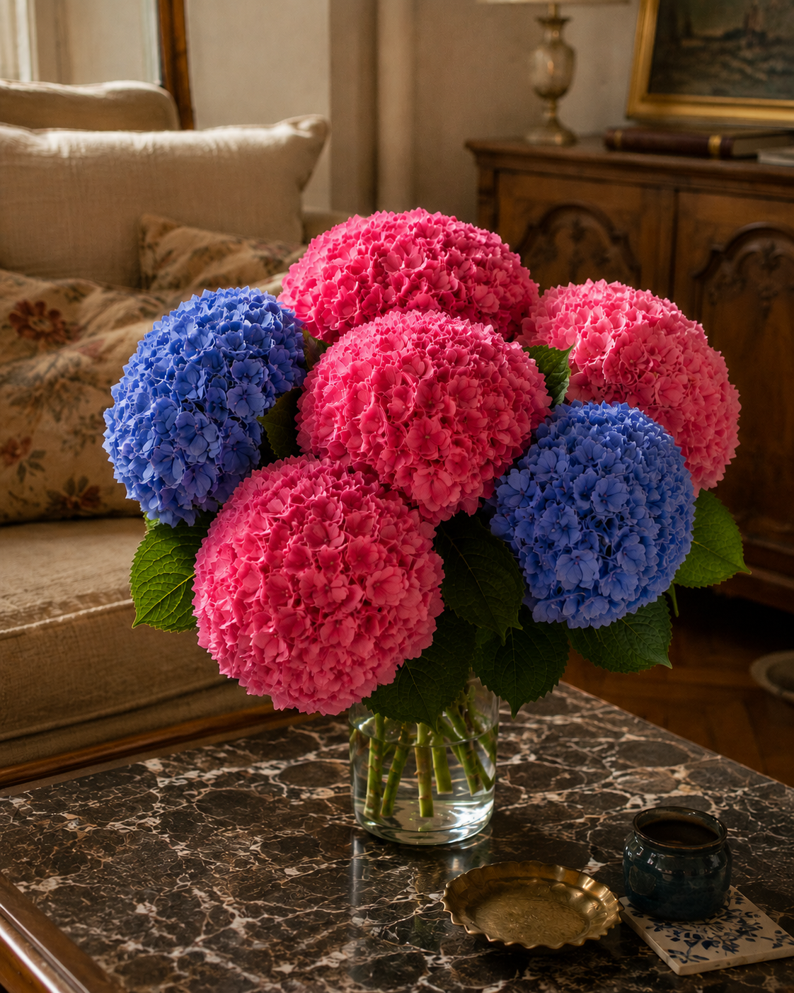 Bouquet Hortensias